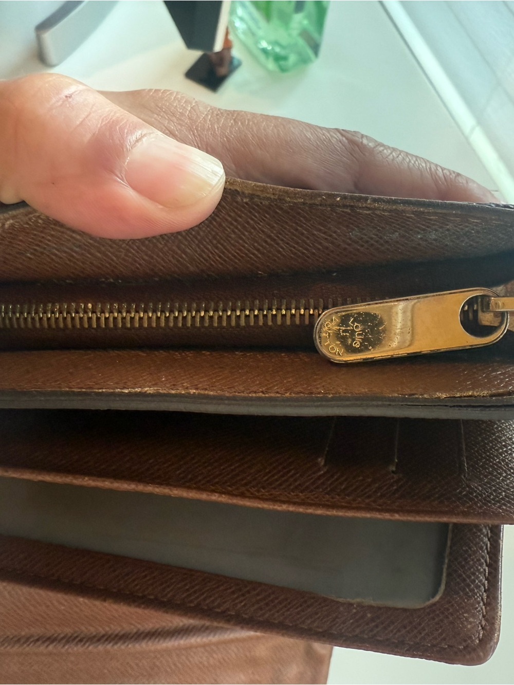 Louis Vuitton Monogram Compact Wallet in Brown with Gold Hardware - Picture 6 of 7